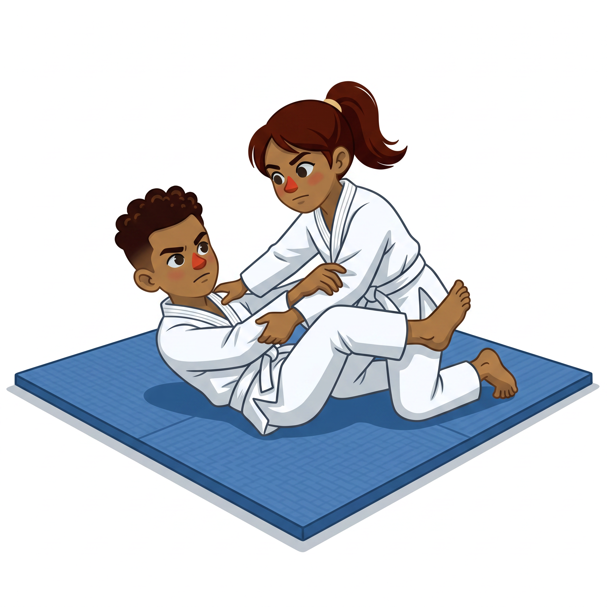 Enfants en kimono pratiquant l'éveil et le Kosen Judo lors du Cycle Kodomo au Jamet Sporting Club à Nantes Bellevue