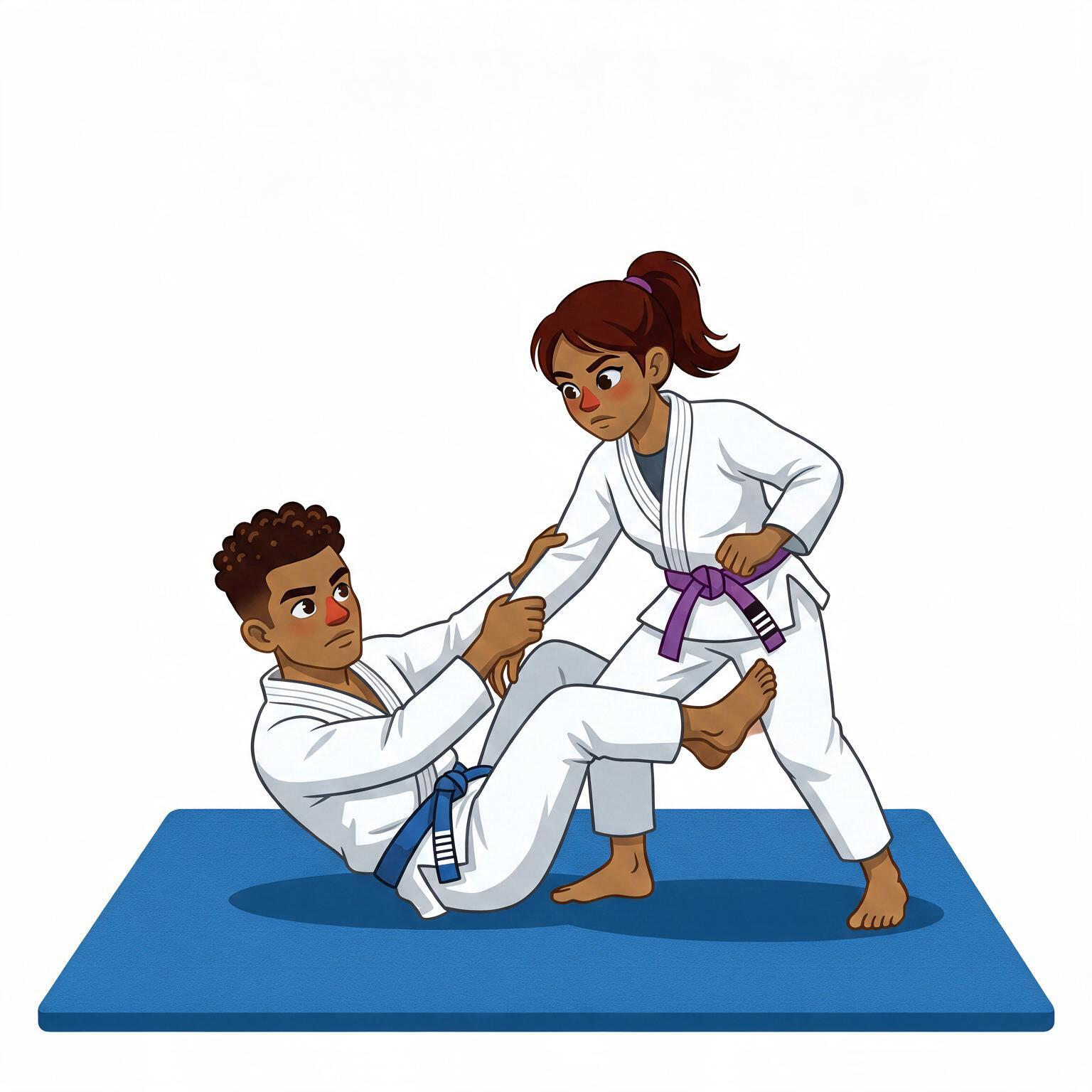 Pratiquants confirmés de Jiu-Jitsu Brésilien et Kosen Judo travaillant les soumissions au sol lors du Cycle Ryu au Jamet Sporting Club à Nantes